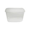 Pro-Pac 1000 Stück Feinkostbecher, Verpackungsbecher, klar, eckig, 500ml