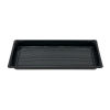100 Stück Sushi-Tray, Sushi Schale, schwarz mit Deckel, Größe XS, 90x200mm (415)