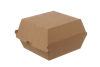 100 Stück Warmhalte- Hamburger Box Wellpappe 130x130x90mm, braun