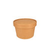 Kleva 25 Stück Soup To Go, Suppenbecher 230ml, 8oz, braun, mit Deckel, umweltfreundlich Kleva 25 Stück Soup To Go, Suppenbecher 230ml, 8oz, braun, mit Deckel, umweltfreundlich