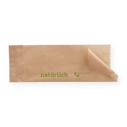 1000 Stück Hot-Dog-Beutel Natürlich 8x21cm, Kraftpapier braun