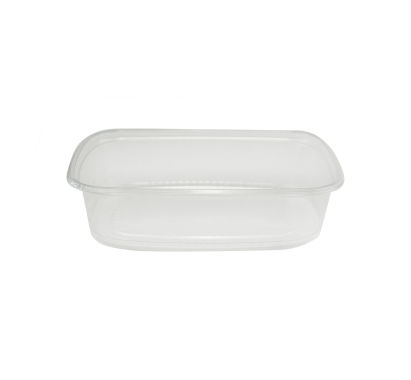Pro-Pac 100 Stück Feinkostbecher, Verpackungsbecher, klar, eckig, 125ml
