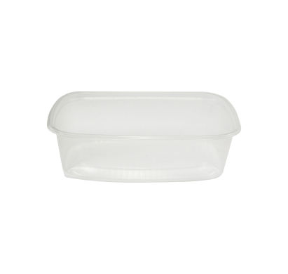 Pro-Pac 100 Stück Feinkostbecher, Verpackungsbecher, klar, eckig, 200ml
