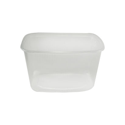 1000 Stück Feinkostbecher, Verpackungsbecher, klar, eckig, 500ml