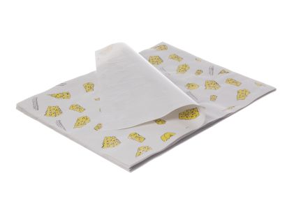 12,5 Kg Frischpack Käsepapier Frischhaltepapier 33x40cm, Käse Motiv 