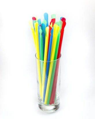 250 Stück Mehrweg Plastik- Löffelhalme Strohhalme 200mm Ø6mm, bunt 250 Stück Mehrweg Plastik- Löffelhalme Strohhalme 200mm Ø6mm, bunt