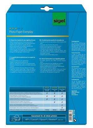 20 Blatt Sigel IP710 InkJet-Everyday-Foto-Papier, DIN A4, 200 g/qm, hochglänzend