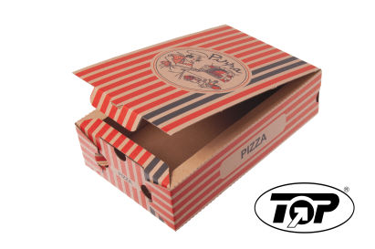 TOP 100 Stück Pizzabox Pizzakarton Calzone 27x16x7cm, NYC Kraft, braun