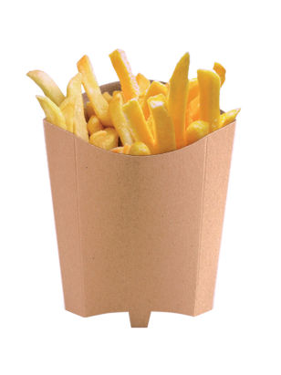 1000 Stück Pommes-Schütte Easy Line Green 85ml, 130x115mm, braun