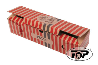200 Stück Pizzabox Pizzakarton Rollo 7x8x28cm, NYC Kraft, braun
