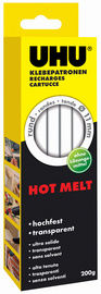 10 Stück UHU Heißklebepatrone Hot Melt, 200 g, transparent