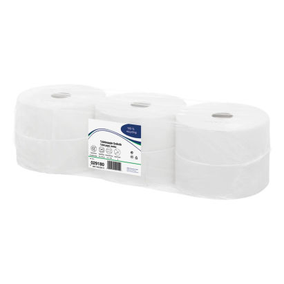 WEPA 6 Rollen Wepa Jumbo Toilettenpapier, 2-lagig, 1100 Blatt , 275m, weiß (029180)